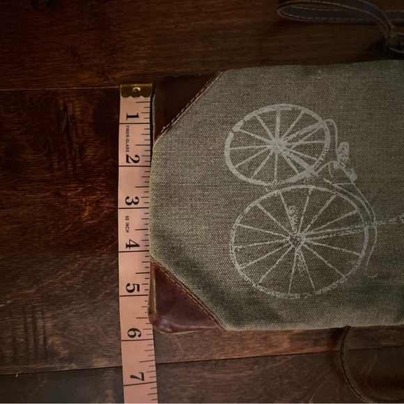 Cute Bicycle Print Canvas Crossbody Purse - Picture 6 of 6